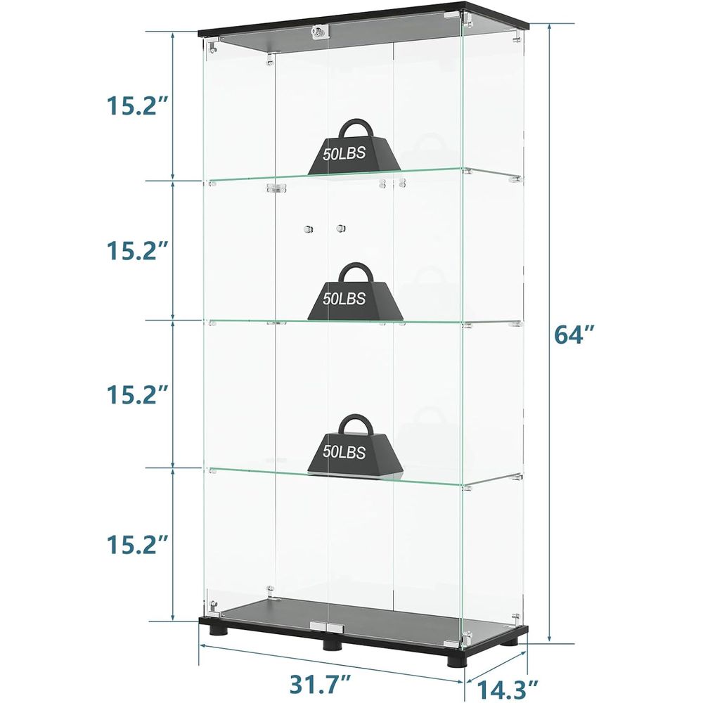 Vitrina de Cristal con 4 Estan - Glass Bed reseña y precio