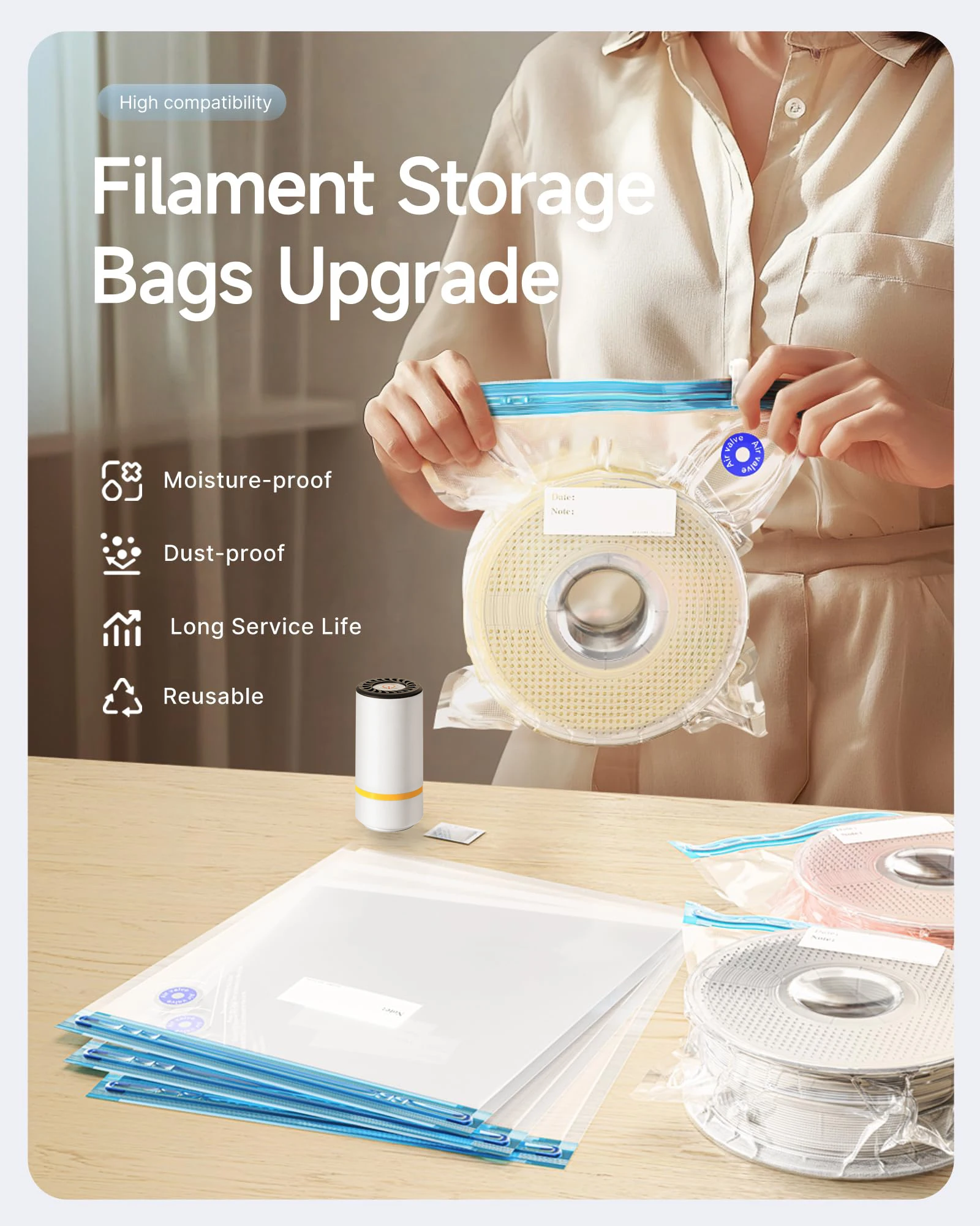Bolsa de vacío de filamento de - 3D Printer Bed reseña y precio